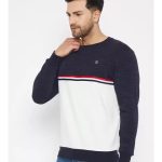 Men Sweatshirts Fleece Round Neck Striped ( 380 GSM )