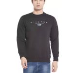 Men Sweatshirts Fleece Blend Round Neck Cotton