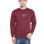 Men Sweatshirts Cotton Fleece Blend Round Neck