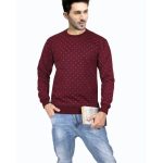 Men Sweatshirts Fleece Round Neck Printed