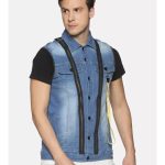 Men Denim Jacket Cotton Washed