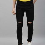 Men Slim Jeans Black