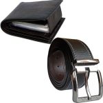 LOOPA Wallet & Belt Combo  (Black)