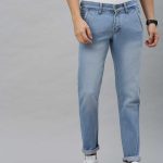 Men Slim Light Blue Jeans