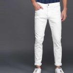 Men Slim Jeans White