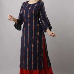 Women Kurta and Sharara Set Rayon