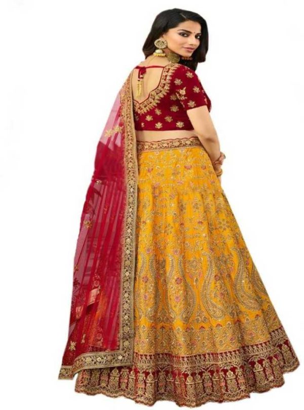 Embellished, Embroidered Semi Stitched Lehenga Choli  (Multicolor) - Image 2