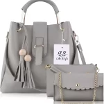 Women Grey Shoulder Bag - Regular Size  (Pack of: 3)