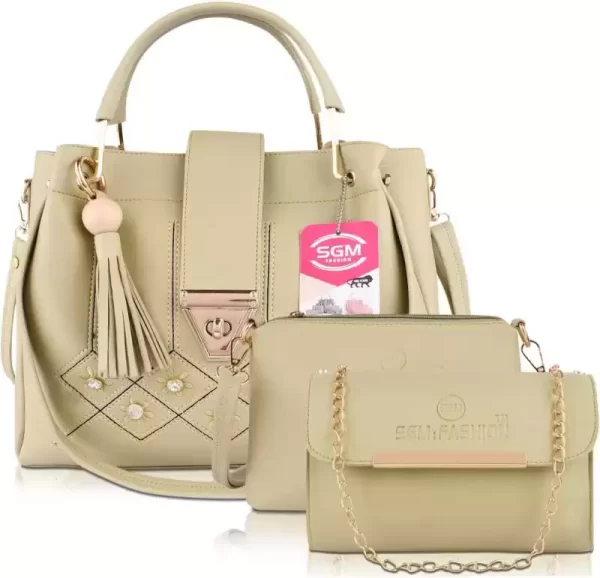 Women Khaki Shoulder Bag - Mini  (Pack of: 3)