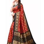 Printed Mysore Art Silk Saree  (Maroon)