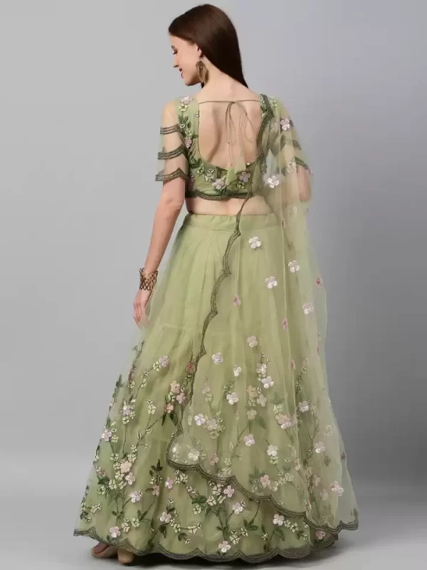 Embroidered Semi Stitched Lehega Choli  (Multicolor) - Image 2