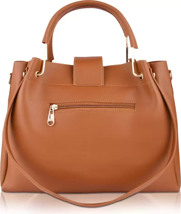 Women Tan Hand-held Bag - Extra Spacious - Image 2