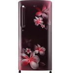 LG 190 L Direct Cool Single Door 4 Star Refrigerator  (Scarlet Plumeria, GL-B201ASPY)