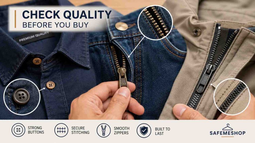 Button and Zipper Quality Safemeshop