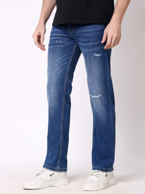 Men Relaxed Fit Jeans Light Blue - Image 3