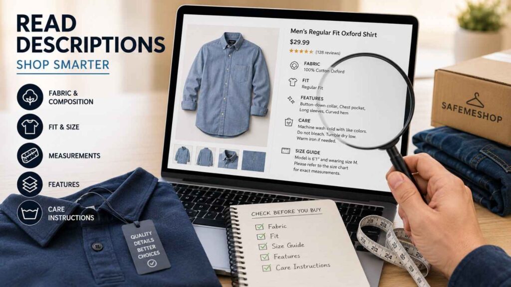 Understand Clothing Product Descriptions safemeshop