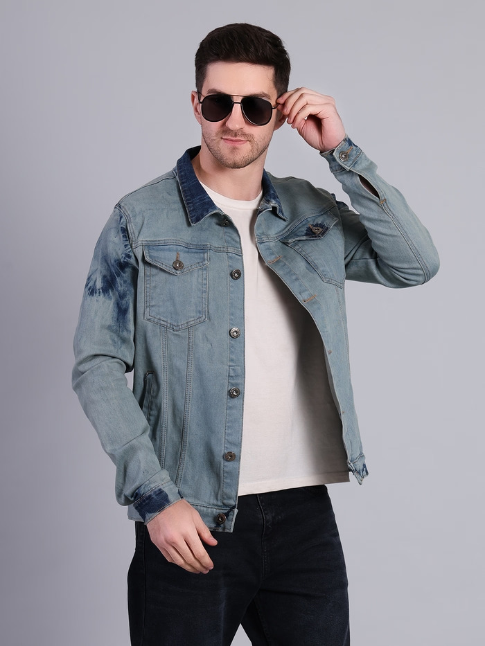Premium Full Sleeve Solid Denim Jacket - Image 2