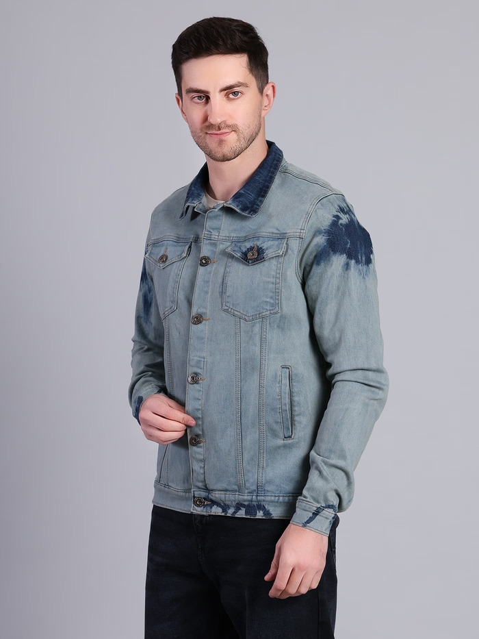 Premium Full Sleeve Solid Denim Jacket - Image 4