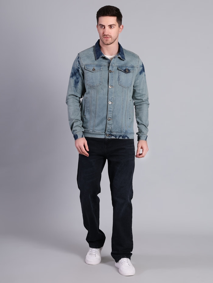 Premium Full Sleeve Solid Denim Jacket - Image 5