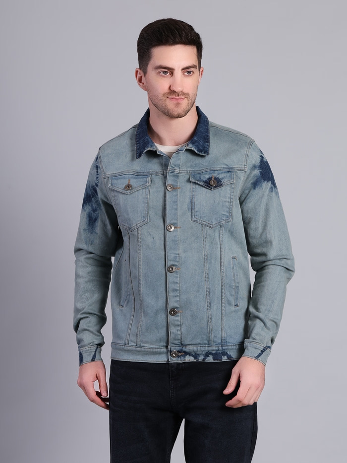 Premium Full Sleeve Solid Denim Jacket