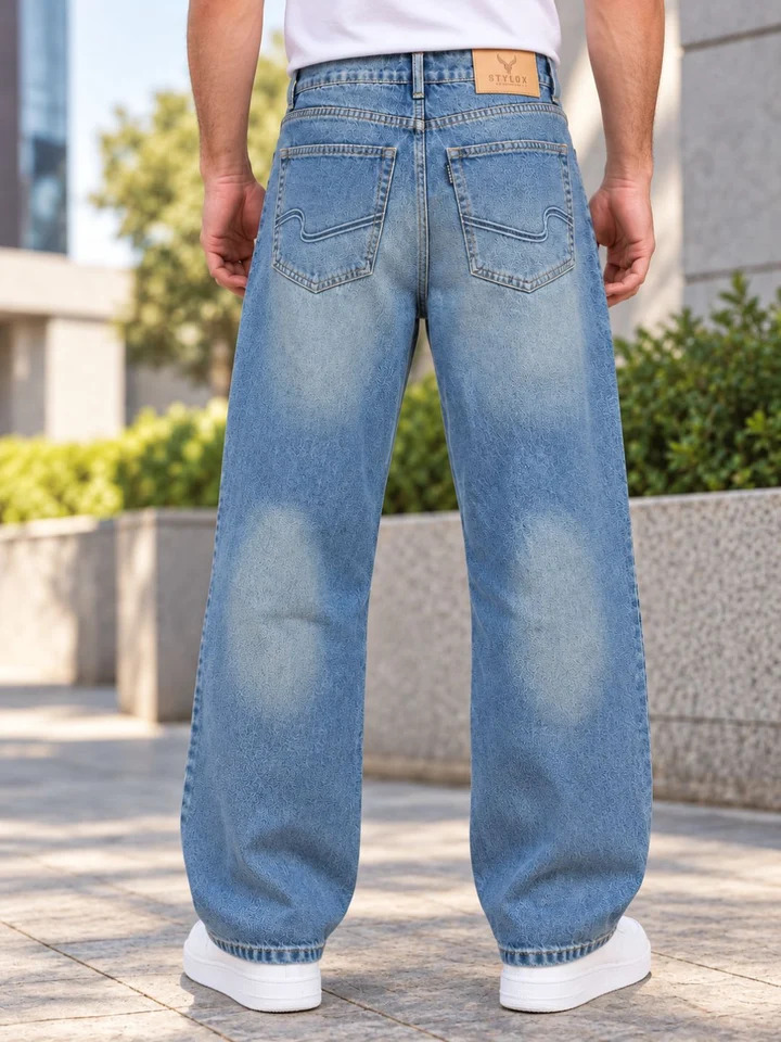 Men’s Baggy Fit Non-Stretchable Denim Jeans - Image 6