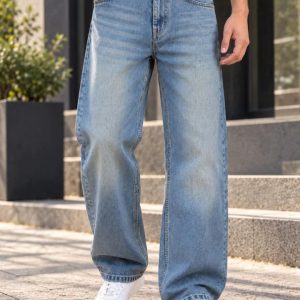 Men’s Baggy Fit Non-Stretchable Denim Jeans