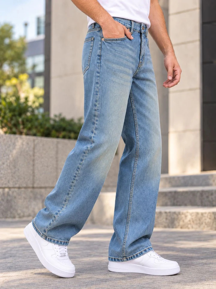 Men’s Baggy Fit Non-Stretchable Denim Jeans - Image 3