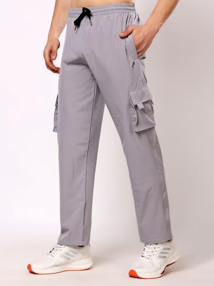Men Trackpant with Elasticated Closure Light Grey - Image 3