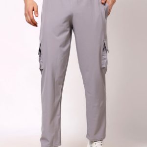 Men Trackpant with Elasticated Closure Light Grey