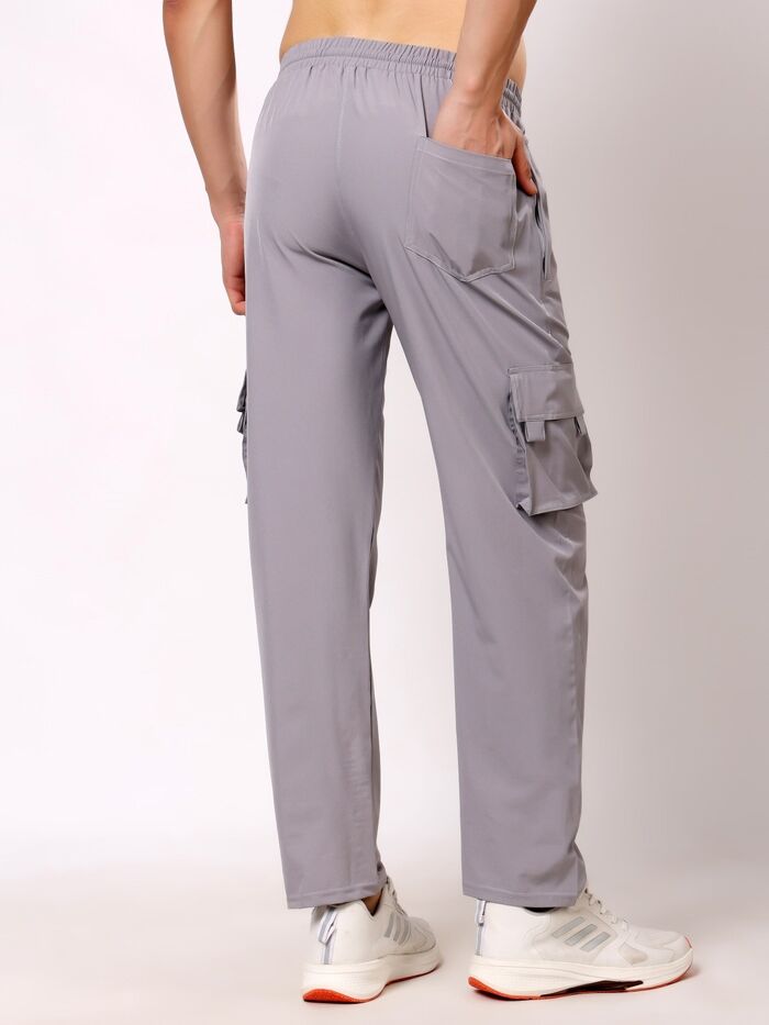 Men Trackpant with Elasticated Closure Light Grey - Image 4