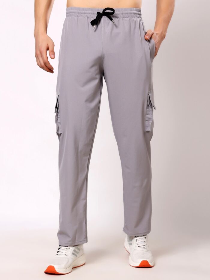 Men Trackpant with Elasticated Closure Light Grey