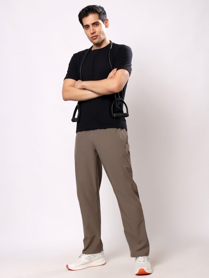 Men Trackpant with Elasticated Closure Light Mouse - Image 4
