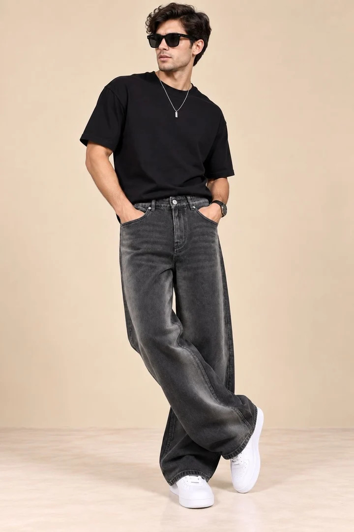 Men’s Flared Fit Non-Stretchable Denim Jeans - Image 2