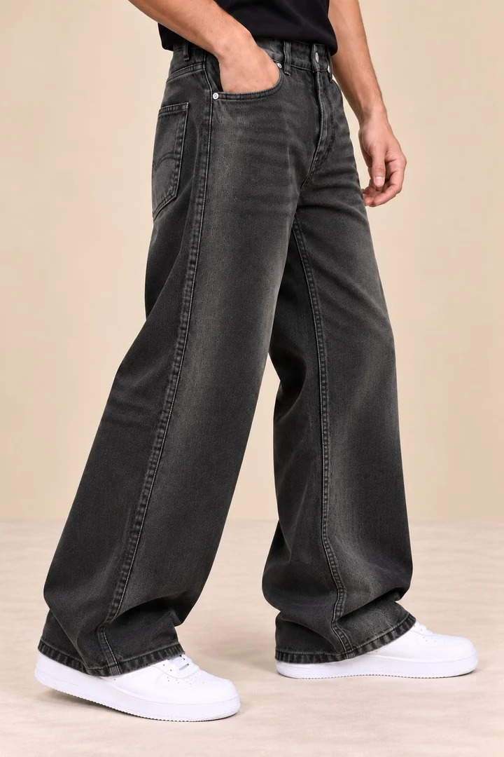 Men’s Flared Fit Non-Stretchable Denim Jeans - Image 3