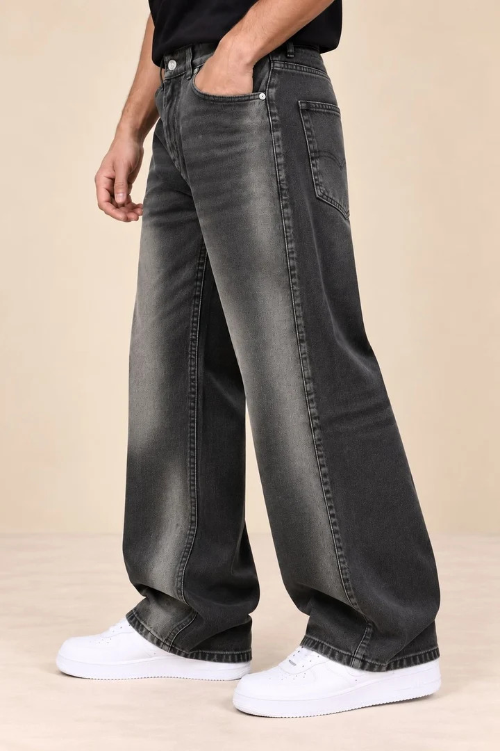 Men’s Flared Fit Non-Stretchable Denim Jeans - Image 4