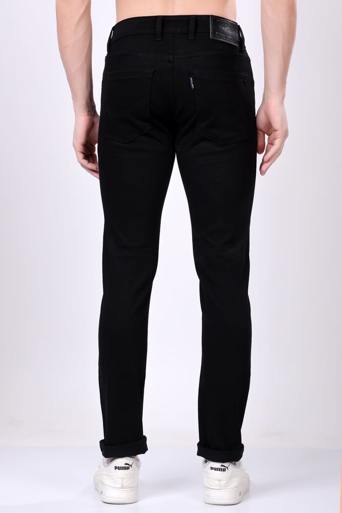 Men’s Slim Fit Denim Jeans Black - Image 4