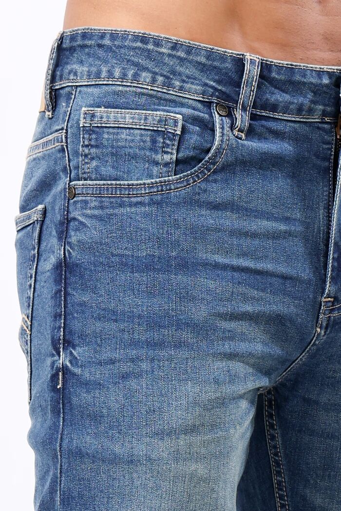 Men’s Slim Fit Denim Jeans Light Fade Blue - Image 3