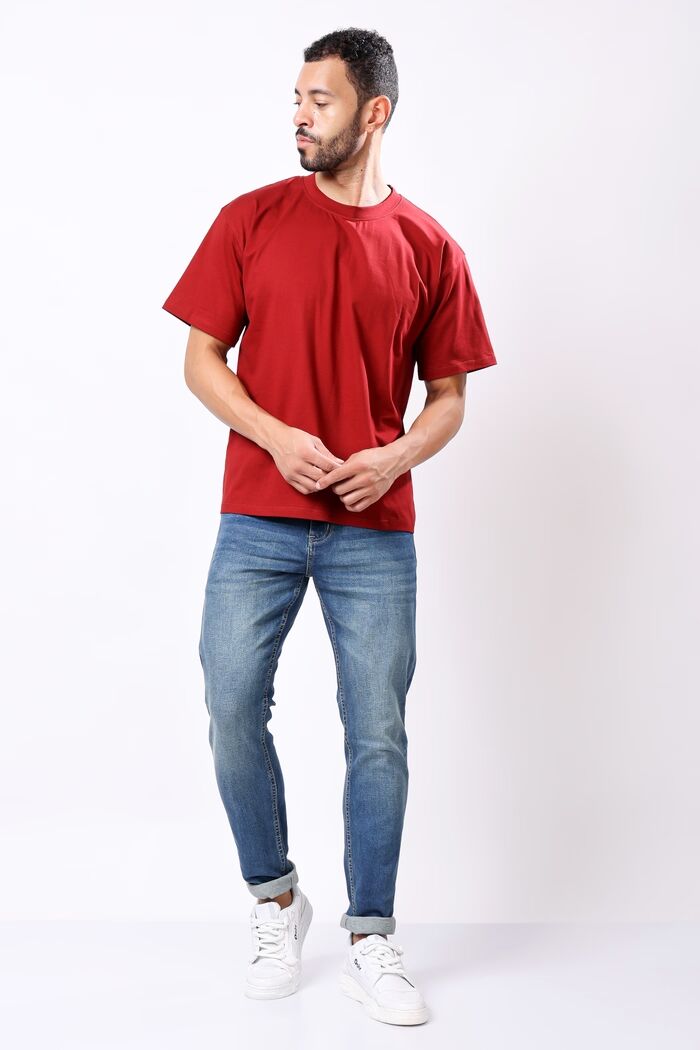 Men’s Slim Fit Denim Jeans Light Fade Blue - Image 4