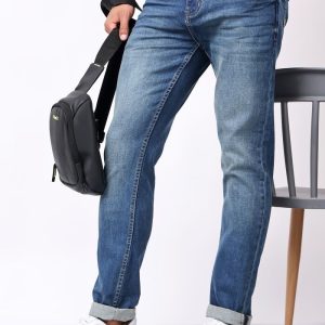 Men’s Slim Fit Denim Jeans Light Fade Blue