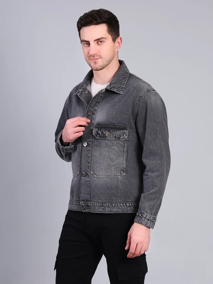 Premium Washed Casual Denim Jacket - Image 3