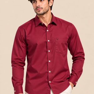 Regular Fit Full Sleeve Solid Casual Shirt