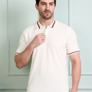 Regular Fit Half Sleeve Solid Casual Polo T-Shirt