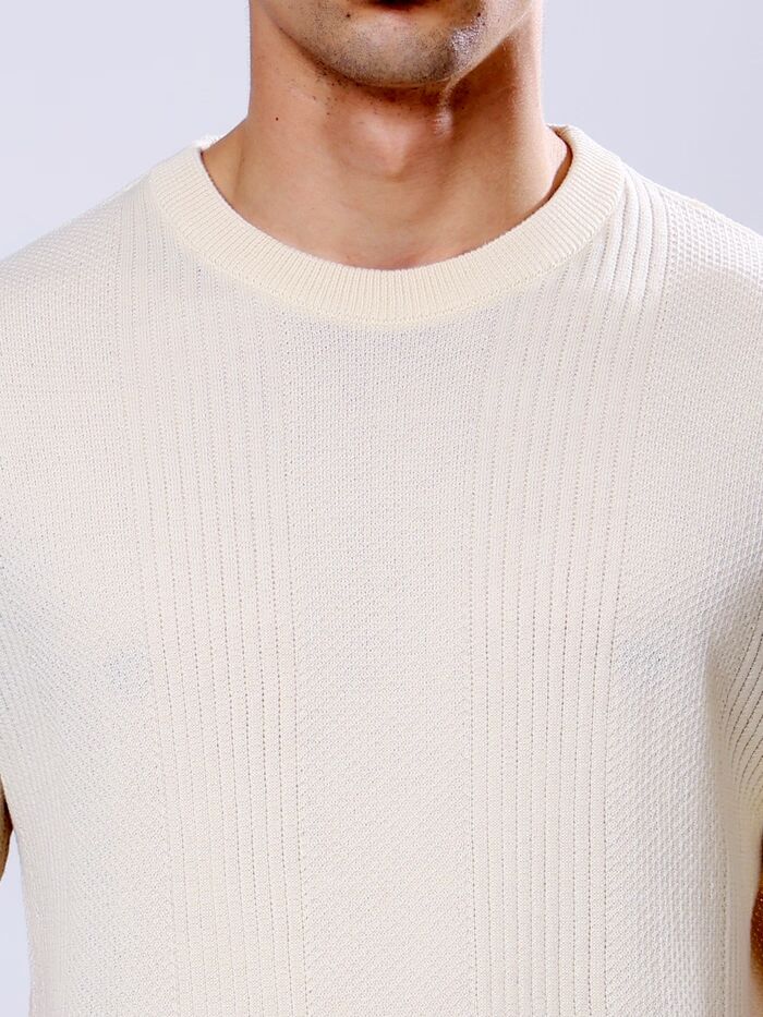 Regular Fit Half Sleeve Solid Round Neck T-Shirt - Image 3