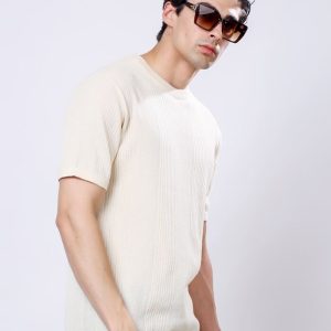 Regular Fit Half Sleeve Solid Round Neck T-Shirt