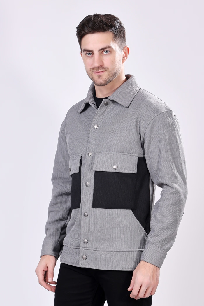 Full Sleeve Solid Winter Sacket Jacket - Image 3
