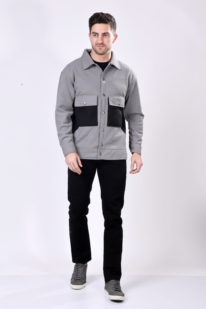 Full Sleeve Solid Winter Sacket Jacket - Image 5
