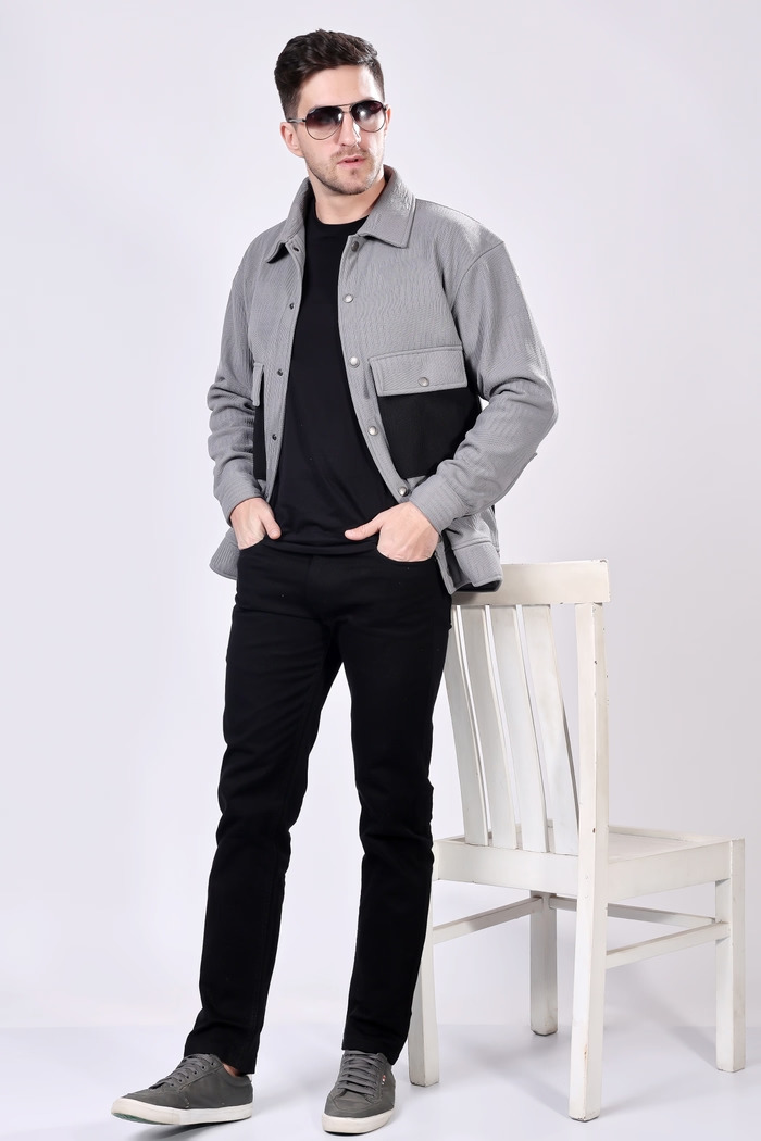 Full Sleeve Solid Winter Sacket Jacket