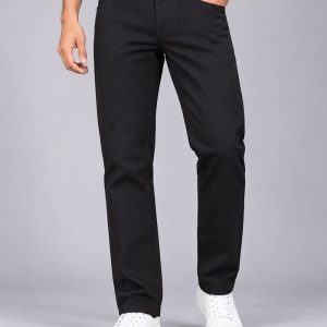 Slim Fit Non-Stretchable Cotton Trouser Black