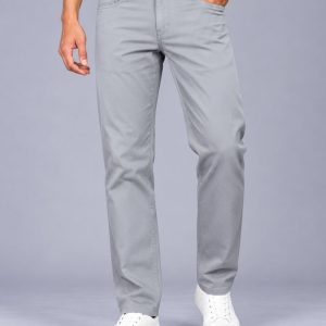 Slim Fit Non-Stretchable Cotton Trouser Beige