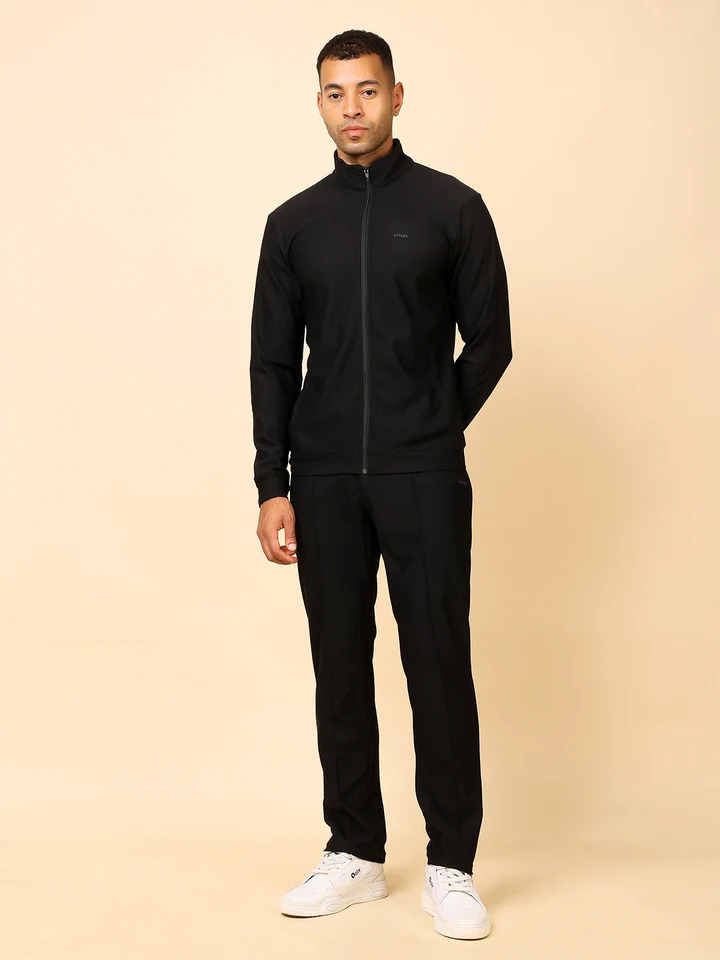 Solid Tracksuit Stylish Full Set for Sports, Gym & Casual Wear - Image 3